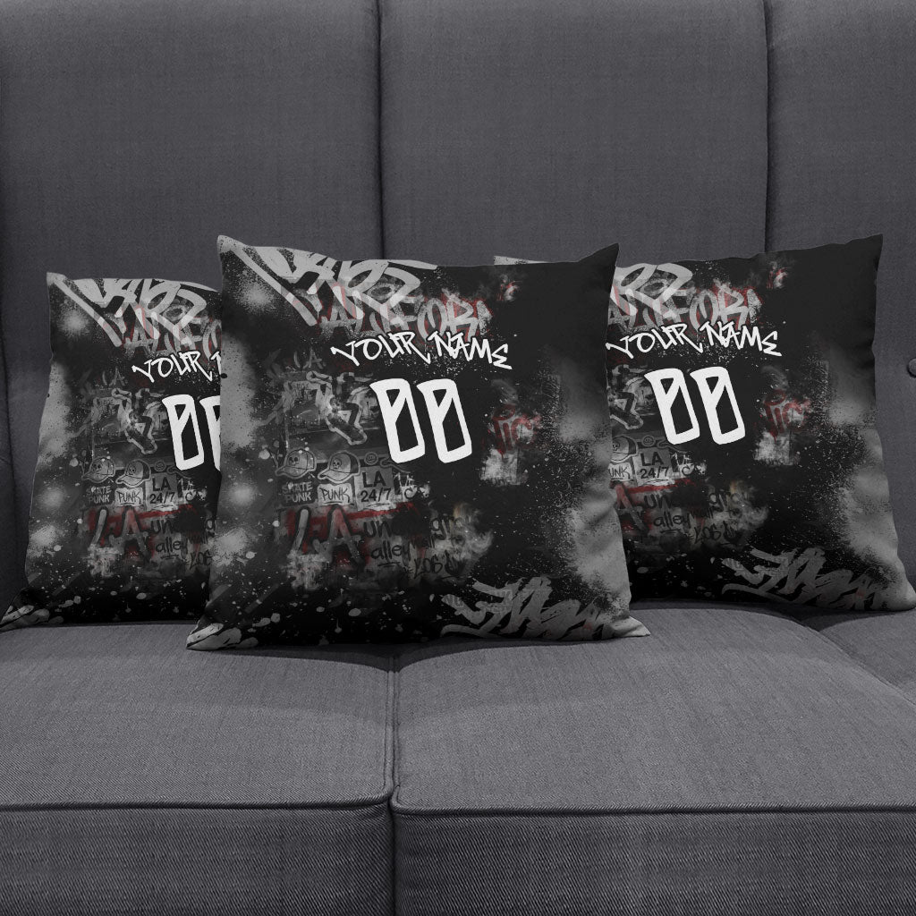 Personalized California West Coast Graffiti Pillow Cover Urban Los Angeles Street Art - Hollywood LAX
