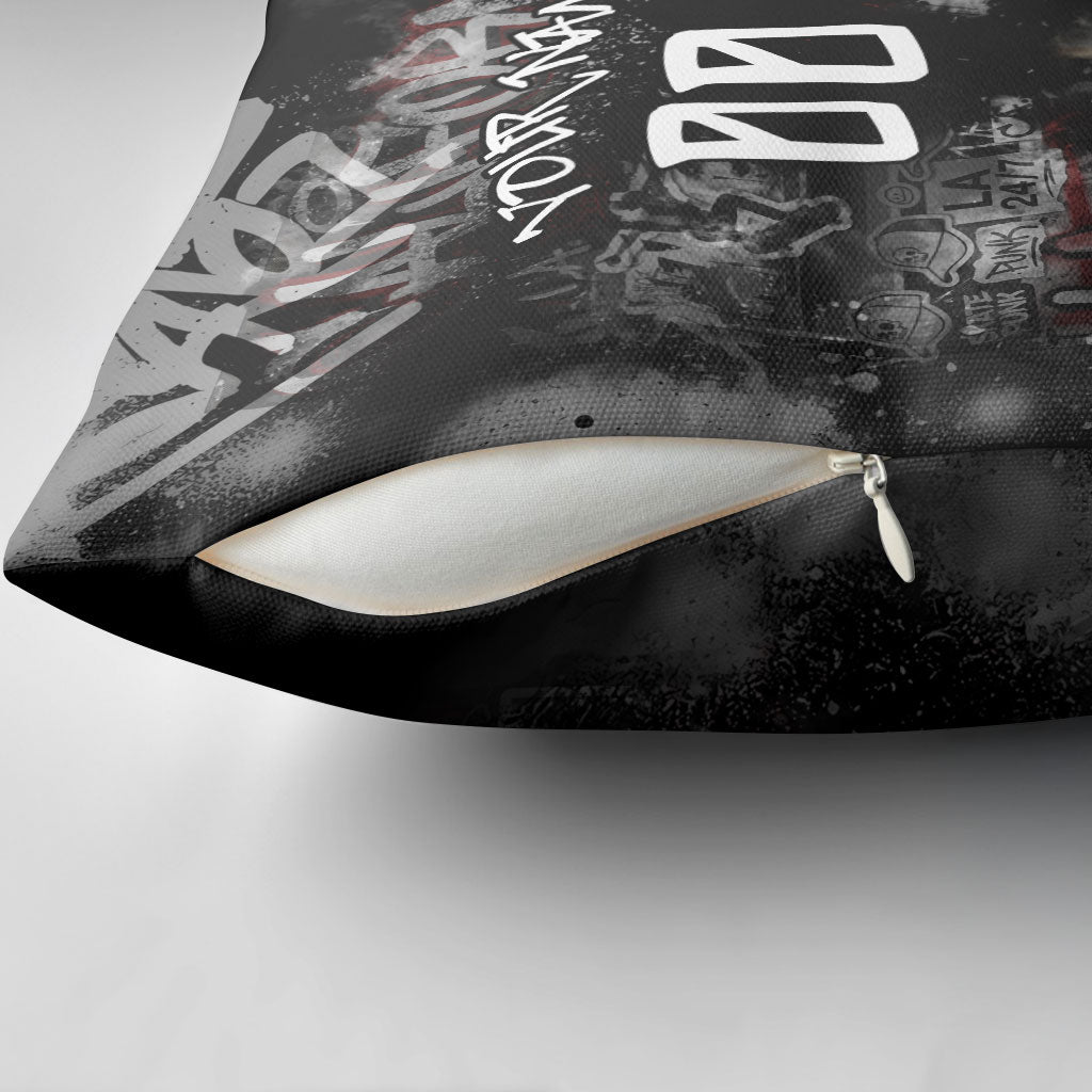 Personalized California West Coast Graffiti Pillow Cover Urban Los Angeles Street Art - Hollywood LAX