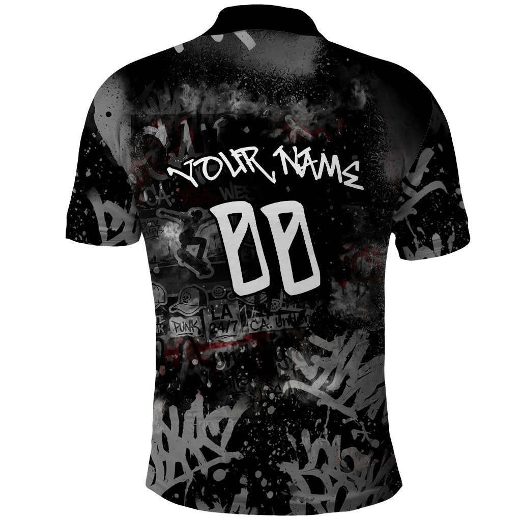 Personalized California West Coast Graffiti Polo Shirt Urban Los Angeles Street Art - Hollywood LAX
