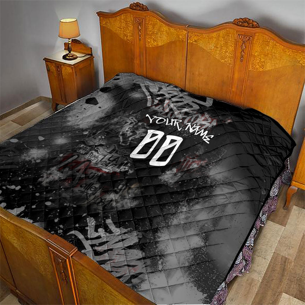 Personalized California West Coast Graffiti Quilt Urban Los Angeles Street Art - Hollywood LAX