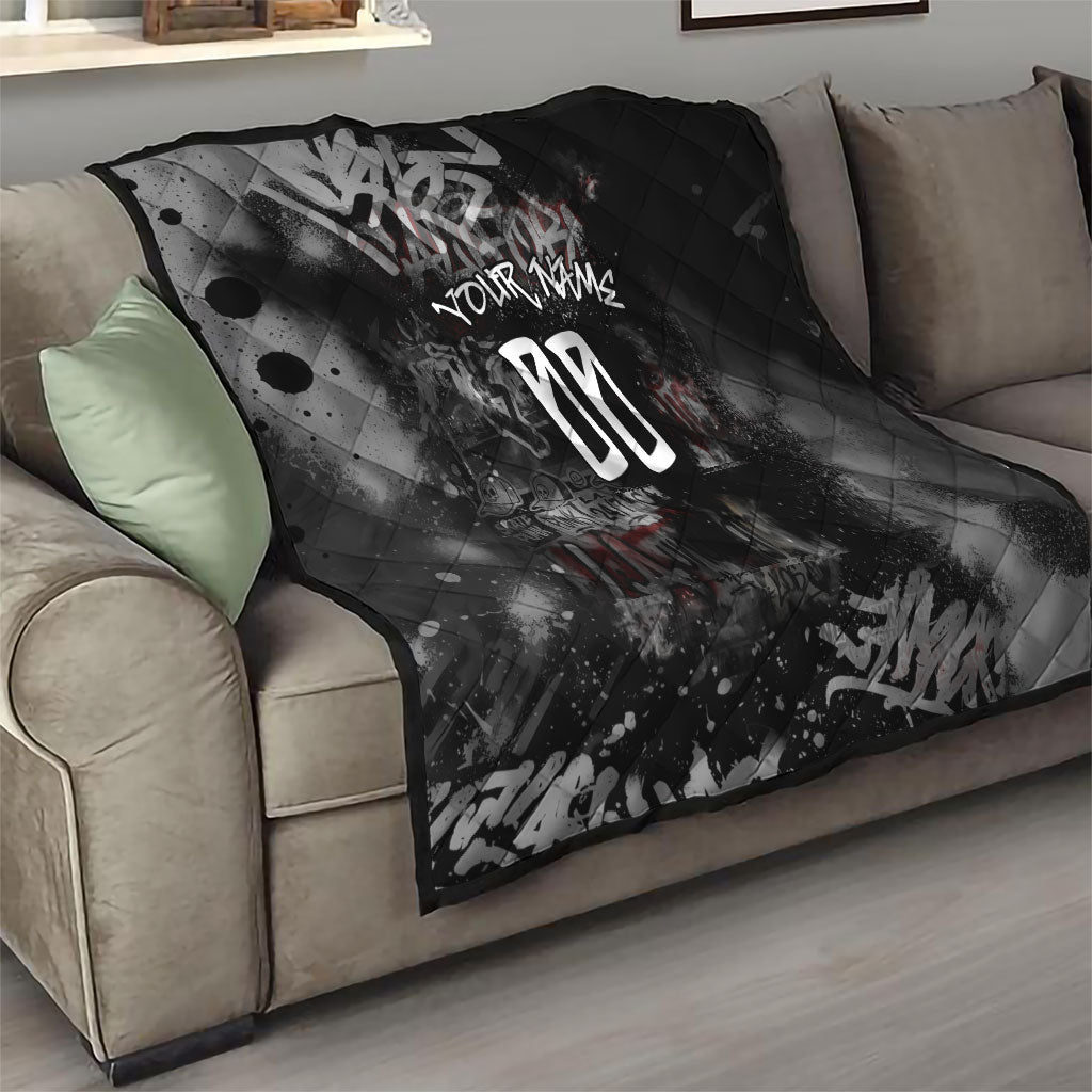 Personalized California West Coast Graffiti Quilt Urban Los Angeles Street Art - Hollywood LAX