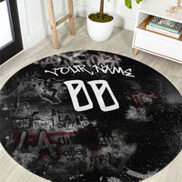 Personalized California West Coast Graffiti Round Carpet Urban Los Angeles Street Art - Hollywood LAX