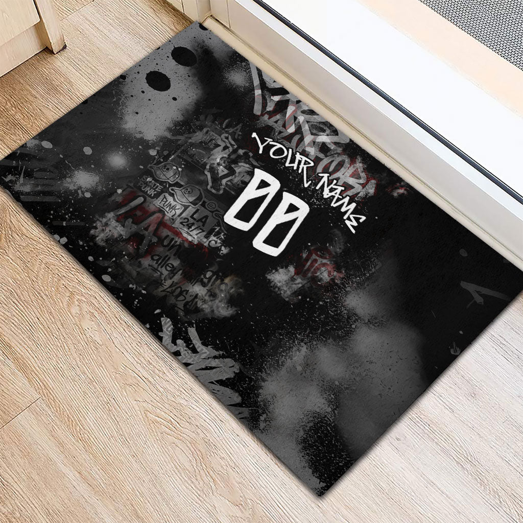 Personalized California West Coast Graffiti Rubber Doormat Urban Los Angeles Street Art - Hollywood LAX