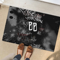 Personalized California West Coast Graffiti Rubber Doormat Urban Los Angeles Street Art - Hollywood LAX