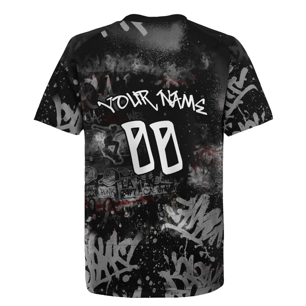 Personalized California West Coast Graffiti Rugby Jersey Urban Los Angeles Street Art - Hollywood LAX