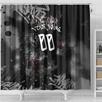 Personalized California West Coast Graffiti Shower Curtain Urban Los Angeles Street Art - Hollywood LAX