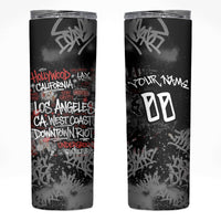 Personalized California West Coast Graffiti Skinny Tumbler Urban Los Angeles Street Art - Hollywood LAX