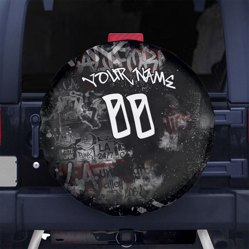 Personalized California West Coast Graffiti Spare Tire Cover Urban Los Angeles Street Art - Hollywood LAX