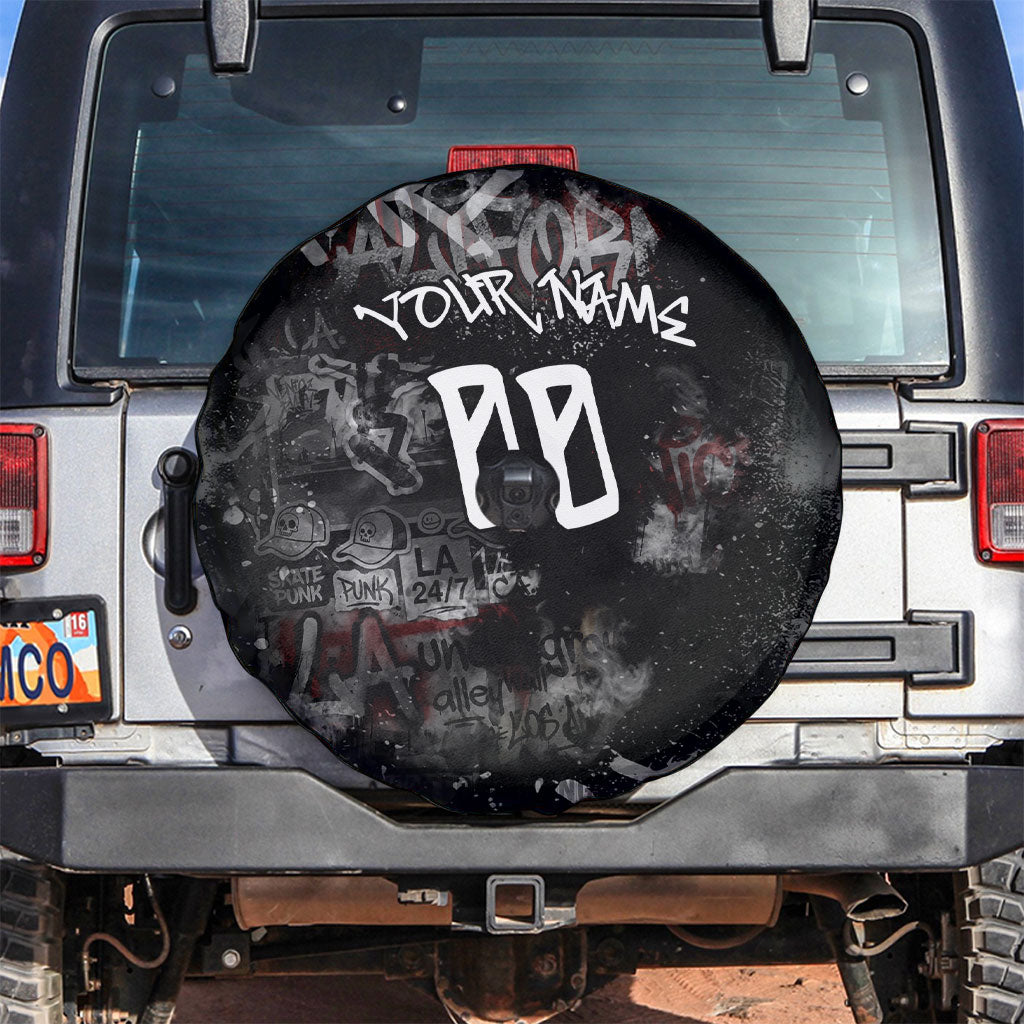 Personalized California West Coast Graffiti Spare Tire Cover Urban Los Angeles Street Art - Hollywood LAX
