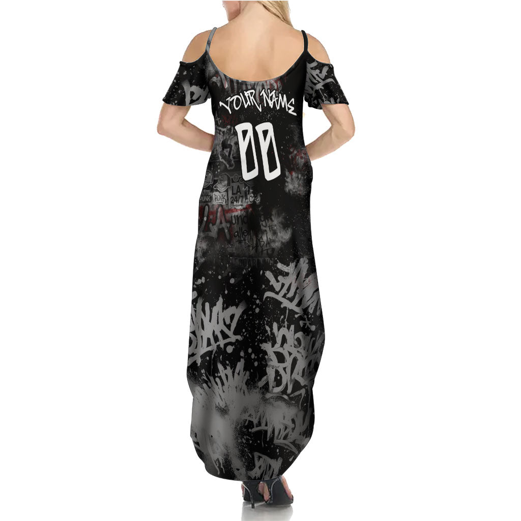 Personalized California West Coast Graffiti Summer Maxi Dress Urban Los Angeles Street Art - Hollywood LAX