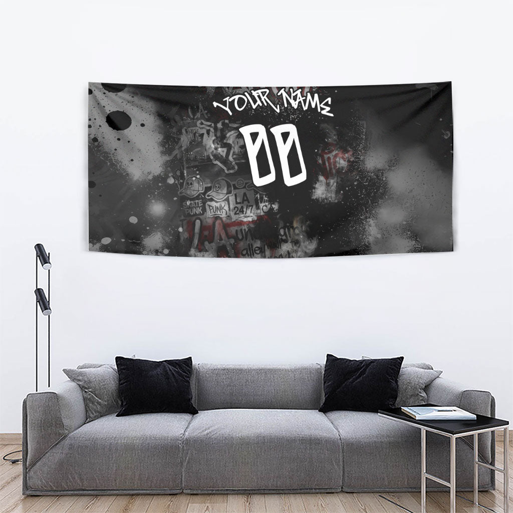 Personalized California West Coast Graffiti Tapestry Urban Los Angeles Street Art - Hollywood LAX