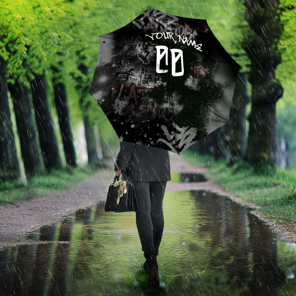 Personalized California West Coast Graffiti Umbrella Urban Los Angeles Street Art - Hollywood LAX