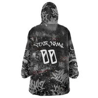 Personalized California West Coast Graffiti Wearable Blanket Hoodie Urban Los Angeles Street Art - Hollywood LAX