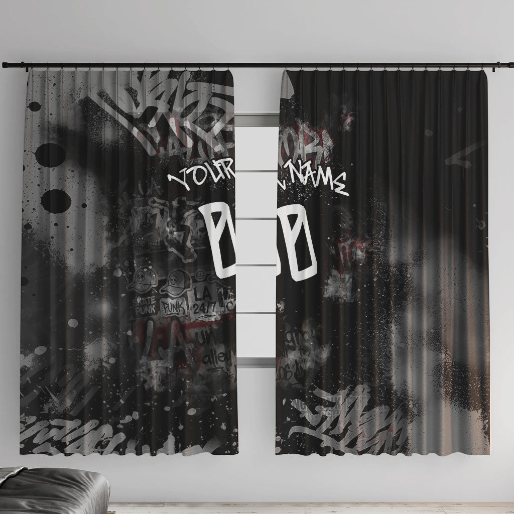 Personalized California West Coast Graffiti Window Curtain Urban Los Angeles Street Art - Hollywood LAX