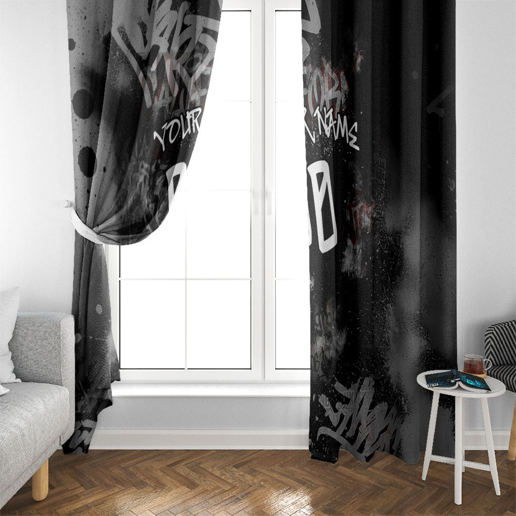 Personalized California West Coast Graffiti Window Curtain Urban Los Angeles Street Art - Hollywood LAX