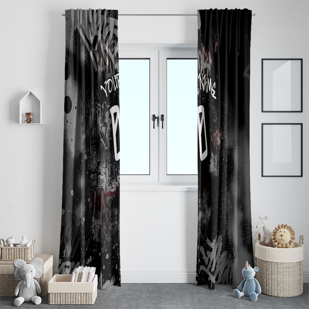 Personalized California West Coast Graffiti Window Curtain Urban Los Angeles Street Art - Hollywood LAX