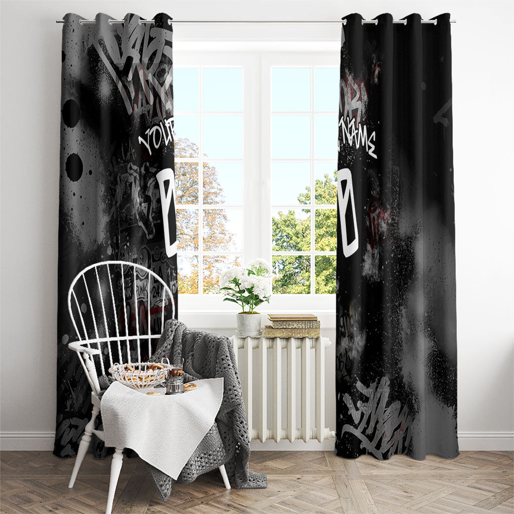 Personalized California West Coast Graffiti Window Curtain Urban Los Angeles Street Art - Hollywood LAX