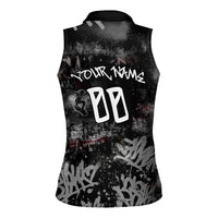 Personalized California West Coast Graffiti Women Sleeveless Polo Shirt Urban Los Angeles Street Art - Hollywood LAX