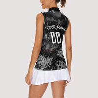 Personalized California West Coast Graffiti Women Sleeveless Polo Shirt Urban Los Angeles Street Art - Hollywood LAX