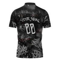 Personalized California West Coast Graffiti Zipper Polo Shirt Urban Los Angeles Street Art - Hollywood LAX