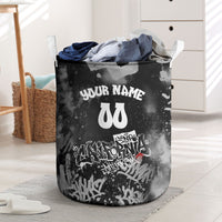 Personalized California Street Graffiti Laundry Basket Monochrome Urban Streetwear - Phoenix Bird - West Coast Riot