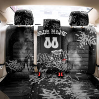Personalized California Street Graffiti Back Car Seat Cover Monochrome Urban Streetwear - Phoenix Bird - West Coast Riot