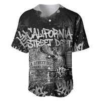 Personalized California Street Graffiti Baseball Jersey Monochrome Urban Streetwear - Phoenix Bird - West Coast Riot