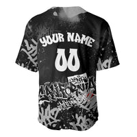 Personalized California Street Graffiti Baseball Jersey Monochrome Urban Streetwear - Phoenix Bird - West Coast Riot