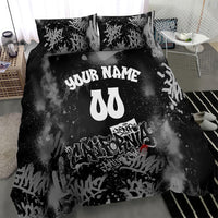 Personalized California Street Graffiti Bedding Set Monochrome Urban Streetwear - Phoenix Bird - West Coast Riot