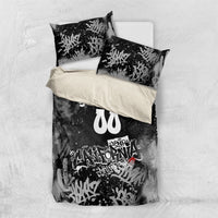 Personalized California Street Graffiti Bedding Set Monochrome Urban Streetwear - Phoenix Bird - West Coast Riot