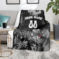 Personalized California Street Graffiti Blanket Monochrome Urban Streetwear - Phoenix Bird - West Coast Riot