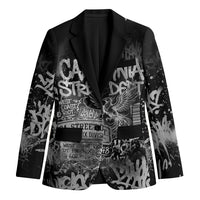 Personalized California Street Graffiti Blazer Monochrome Urban Streetwear - Phoenix Bird - West Coast Riot