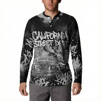 Personalized California Street Graffiti Button Sweatshirt Monochrome Urban Streetwear - Phoenix Bird - West Coast Riot