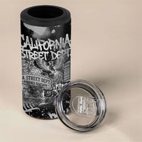 Personalized California Street Graffiti 4 in 1 Can Cooler Tumbler Monochrome Urban Streetwear - Phoenix Bird - West Coast Riot