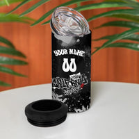 Personalized California Street Graffiti 4 in 1 Can Cooler Tumbler Monochrome Urban Streetwear - Phoenix Bird - West Coast Riot
