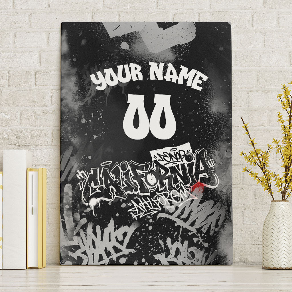 Personalized California Street Graffiti Canvas Wall Art Monochrome Urban Streetwear - Phoenix Bird - West Coast Riot