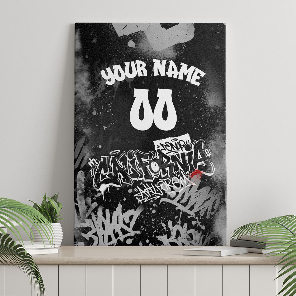 Personalized California Street Graffiti Canvas Wall Art Monochrome Urban Streetwear - Phoenix Bird - West Coast Riot