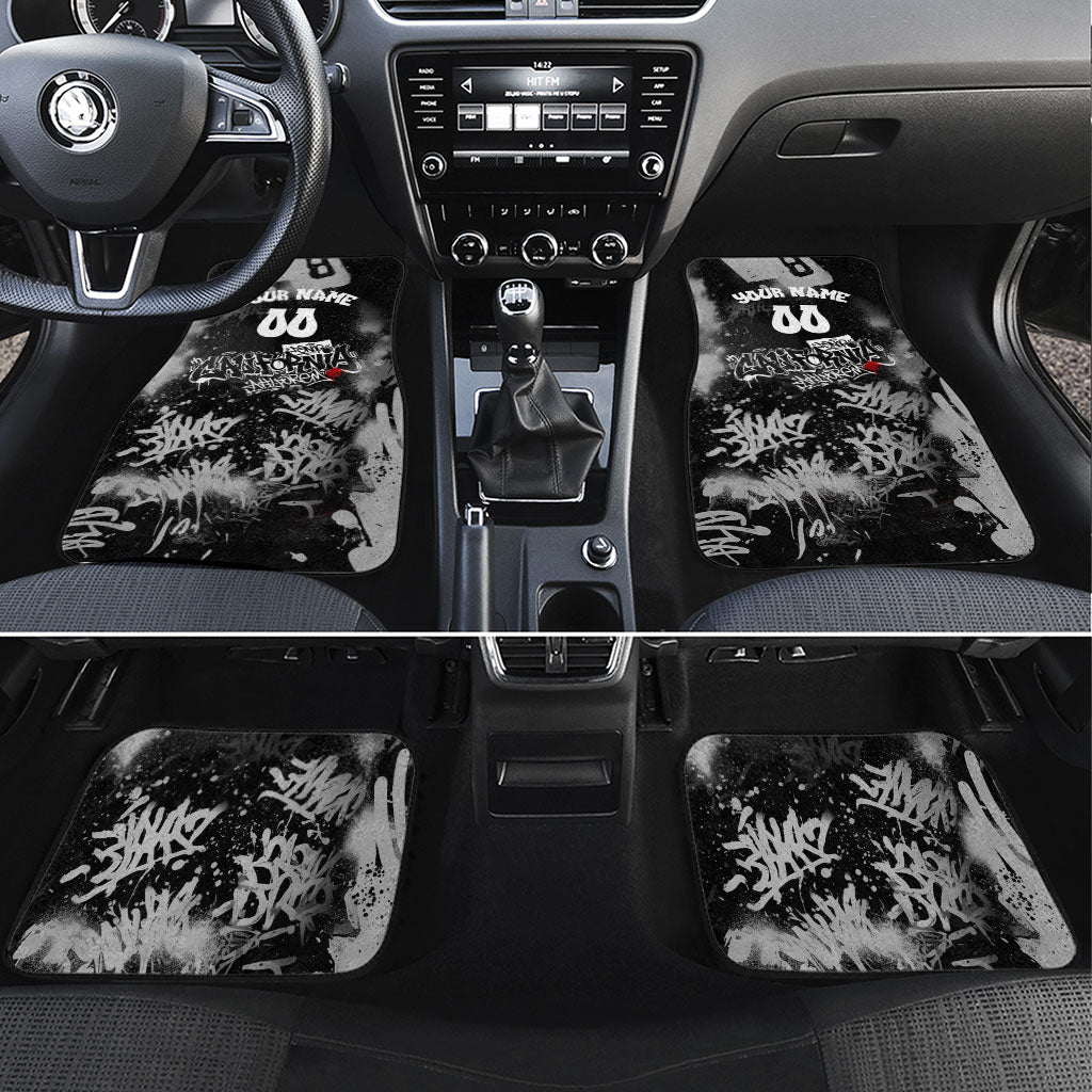 Personalized California Street Graffiti Car Mats Monochrome Urban Streetwear - Phoenix Bird - West Coast Riot