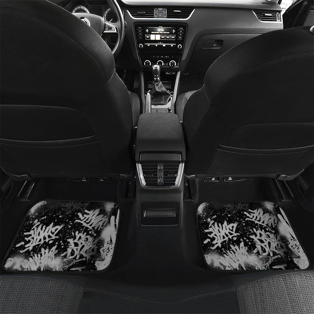 Personalized California Street Graffiti Car Mats Monochrome Urban Streetwear - Phoenix Bird - West Coast Riot