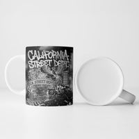 Personalized California Street Graffiti Ceramic Mug Monochrome Urban Streetwear - Phoenix Bird - West Coast Riot