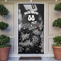 Personalized California Street Graffiti Door Cover Monochrome Urban Streetwear - Phoenix Bird - West Coast Riot