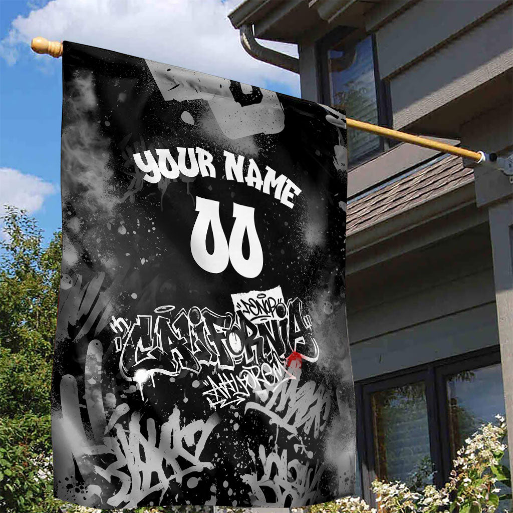 Personalized California Street Graffiti Garden Flag Monochrome Urban Streetwear - Phoenix Bird - West Coast Riot