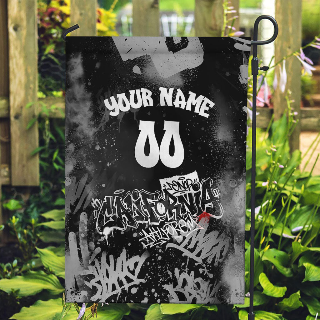 Personalized California Street Graffiti Garden Flag Monochrome Urban Streetwear - Phoenix Bird - West Coast Riot