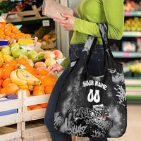 Personalized California Street Graffiti Grocery Bag Monochrome Urban Streetwear - Phoenix Bird - West Coast Riot