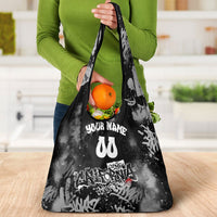 Personalized California Street Graffiti Grocery Bag Monochrome Urban Streetwear - Phoenix Bird - West Coast Riot