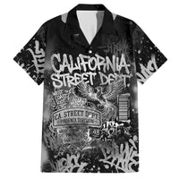 Personalized California Street Graffiti Hawaiian Shirt Monochrome Urban Streetwear - Phoenix Bird - West Coast Riot