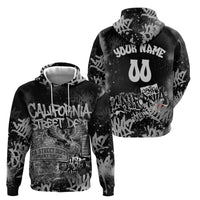 Personalized California Street Graffiti Hoodie Monochrome Urban Streetwear - Phoenix Bird - West Coast Riot