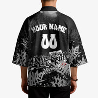 Personalized California Street Graffiti Kimono Monochrome Urban Streetwear - Phoenix Bird - West Coast Riot