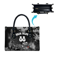 Personalized California Street Graffiti Leather Bag Monochrome Urban Streetwear - Phoenix Bird - West Coast Riot