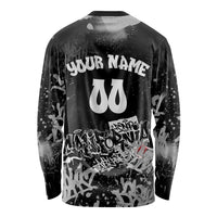 Personalized California Street Graffiti Long Sleeve Shirt Monochrome Urban Streetwear - Phoenix Bird - West Coast Riot